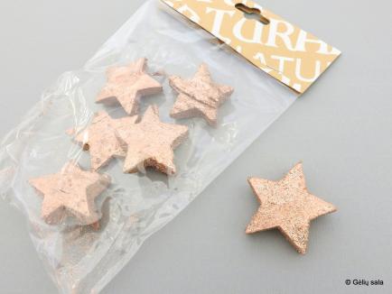 Kokosinės žvaigždutės rose gold with glt