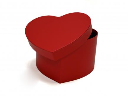 Gėlių dėžutė širdelė red small