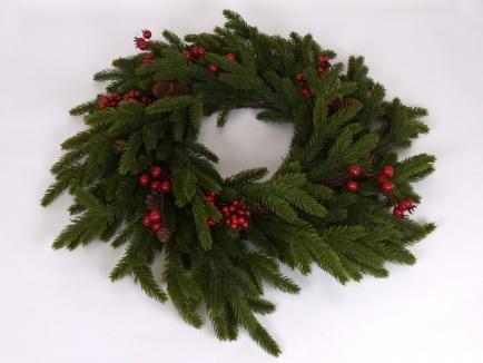 Kalėdinis vainikas su uogomis  (like real touch)