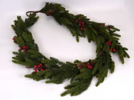 Kalėdinė  girlianda su uogomis  (like real touch)